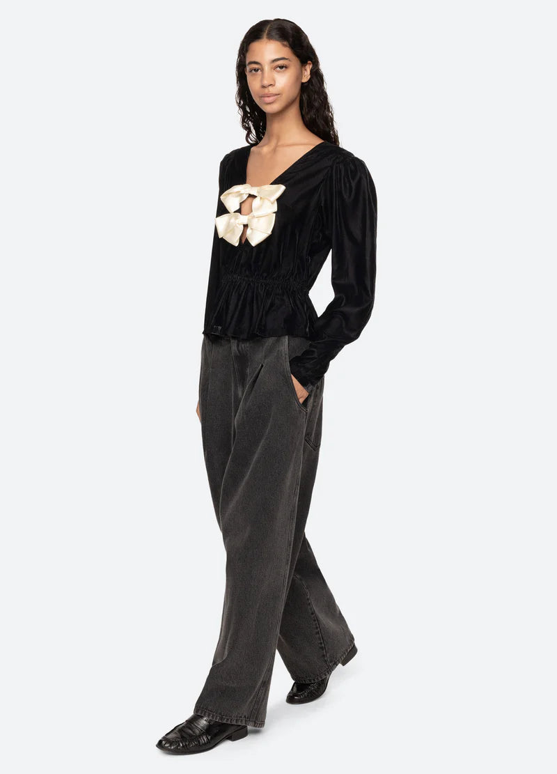 SEA NY Seraphine Velvet Top