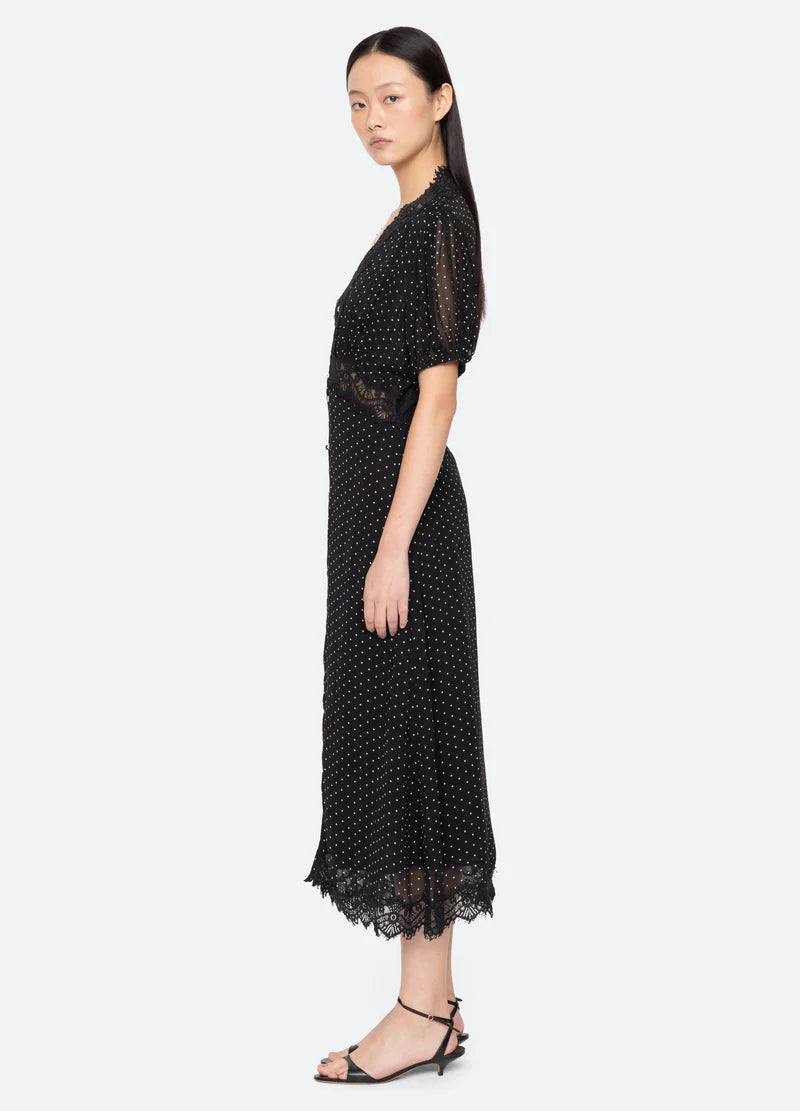 SEA NY Melody Polka Dot Dress