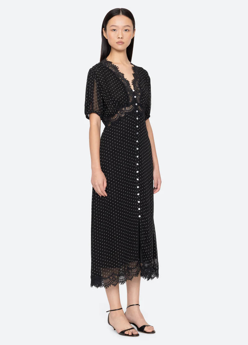 SEA NY Melody Polka Dot Dress