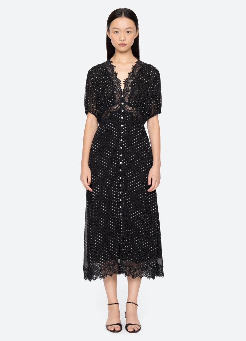 SEA NY Melody Polka Dot Dress