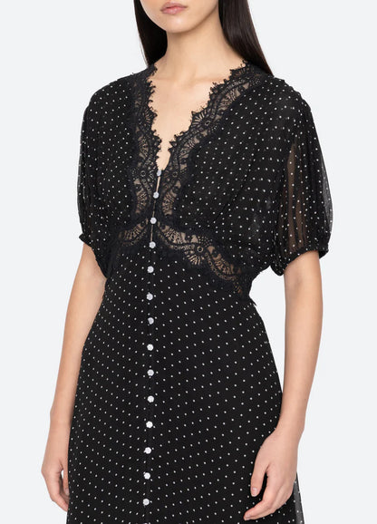 SEA NY Melody Polka Dot Dress