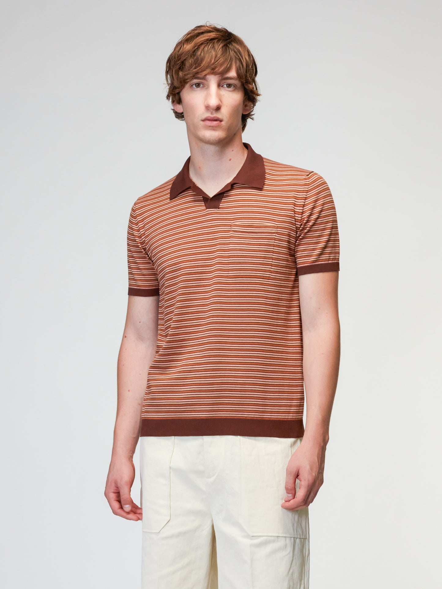 Roberto Collina Striped Polo RT04024