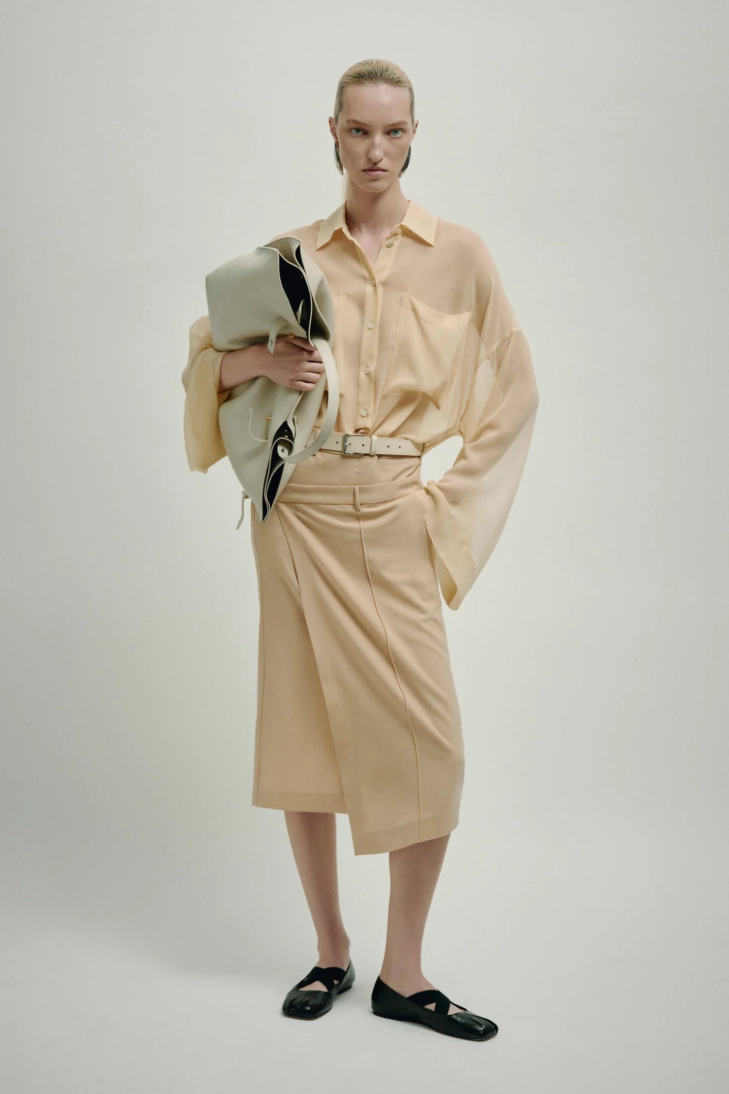 ERIKA CAVALLINI Talc Blouse