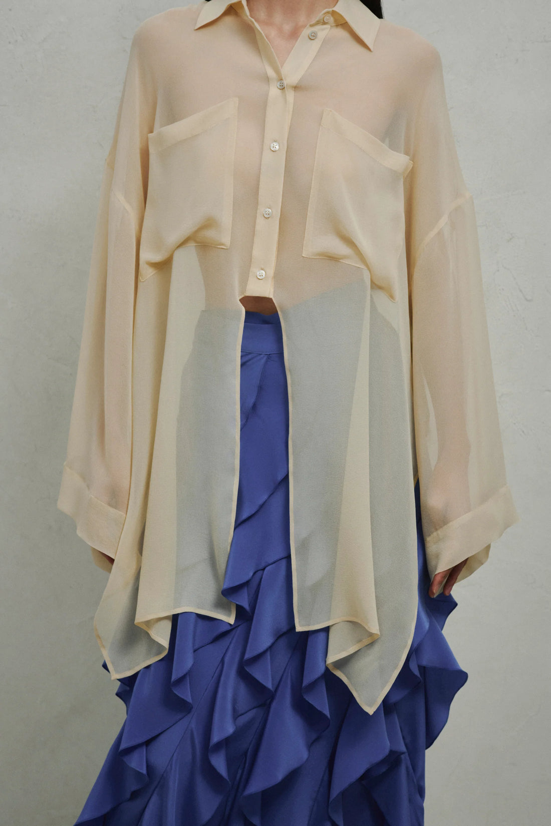 ERIKA CAVALLINI Talc Blouse