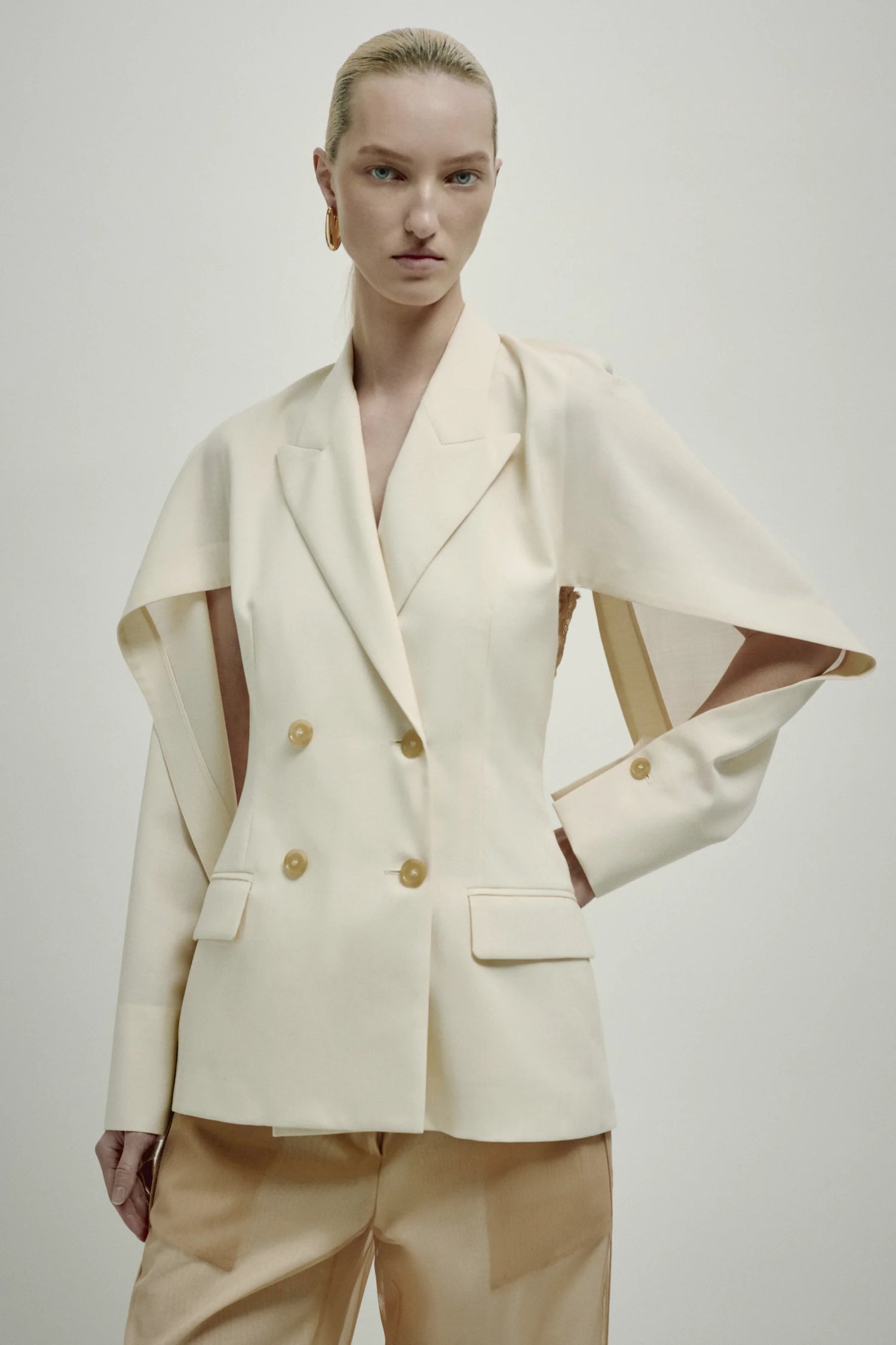 ERIKA CAVALLINI Talc Blazer