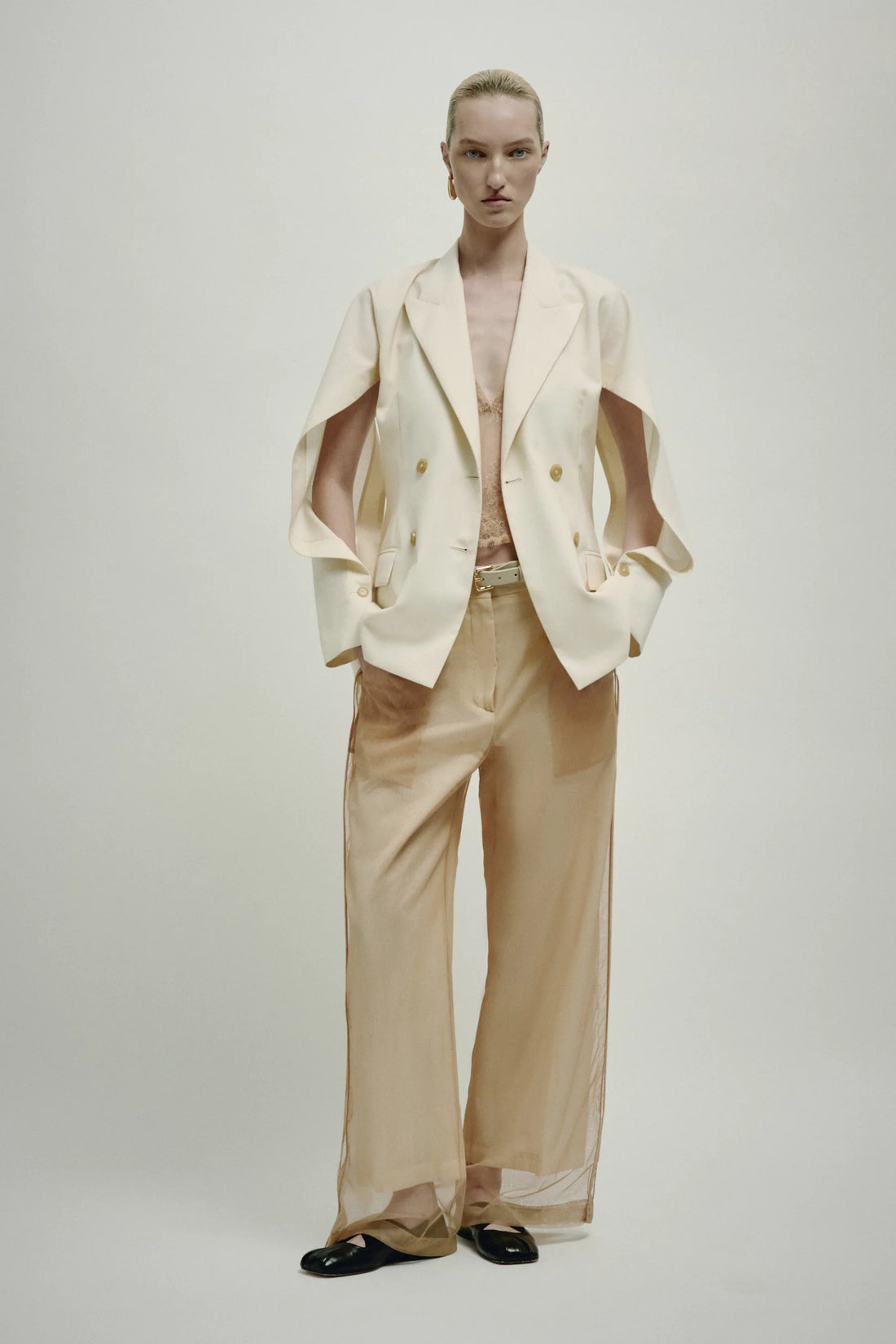 ERIKA CAVALLINI Talc Blazer