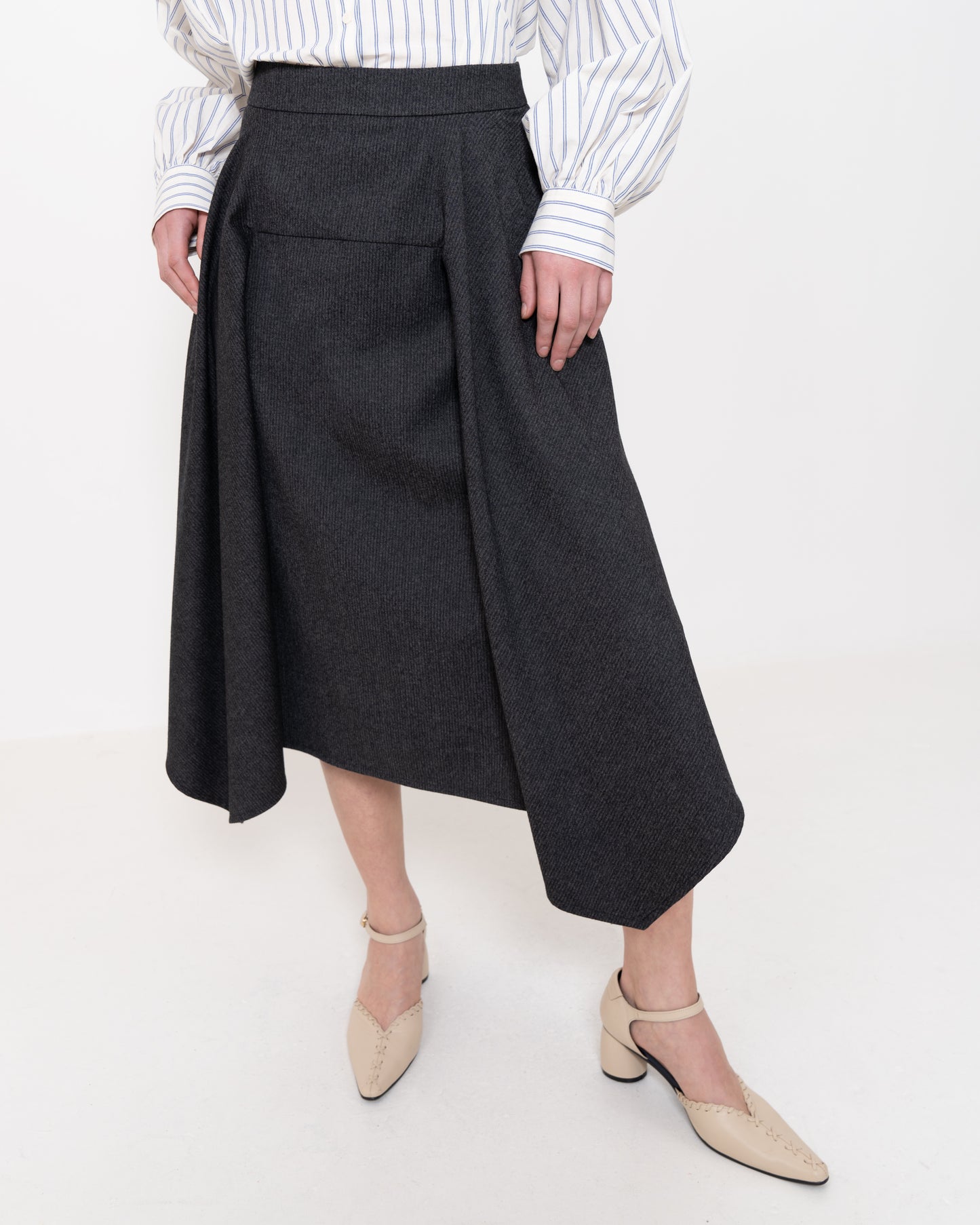 Emin + Paul Draped Wool Skirt SK3102