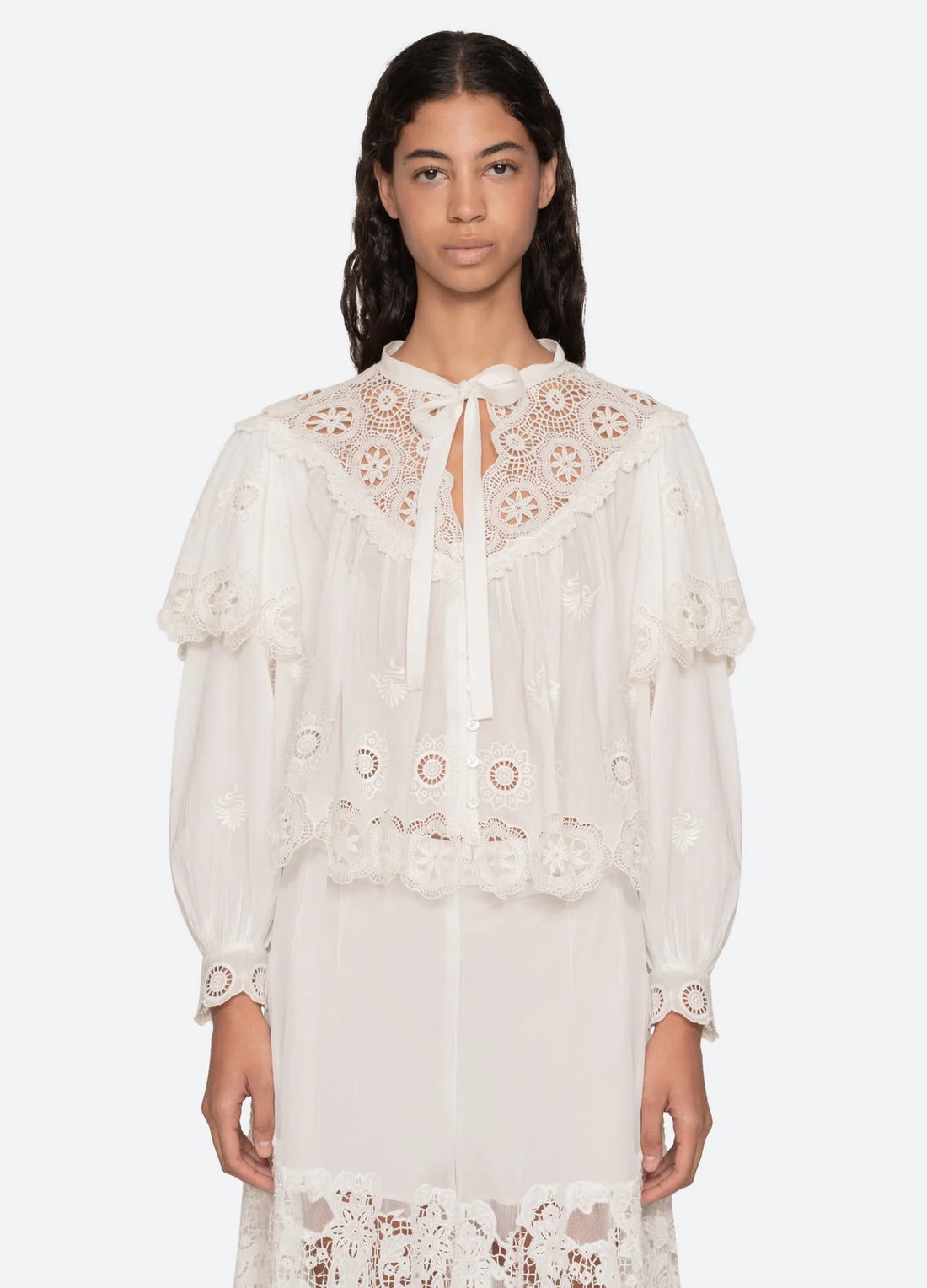 SEA NY Sofia Embroidery Blouse