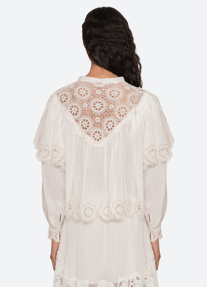 SEA NY Sofia Embroidery Blouse