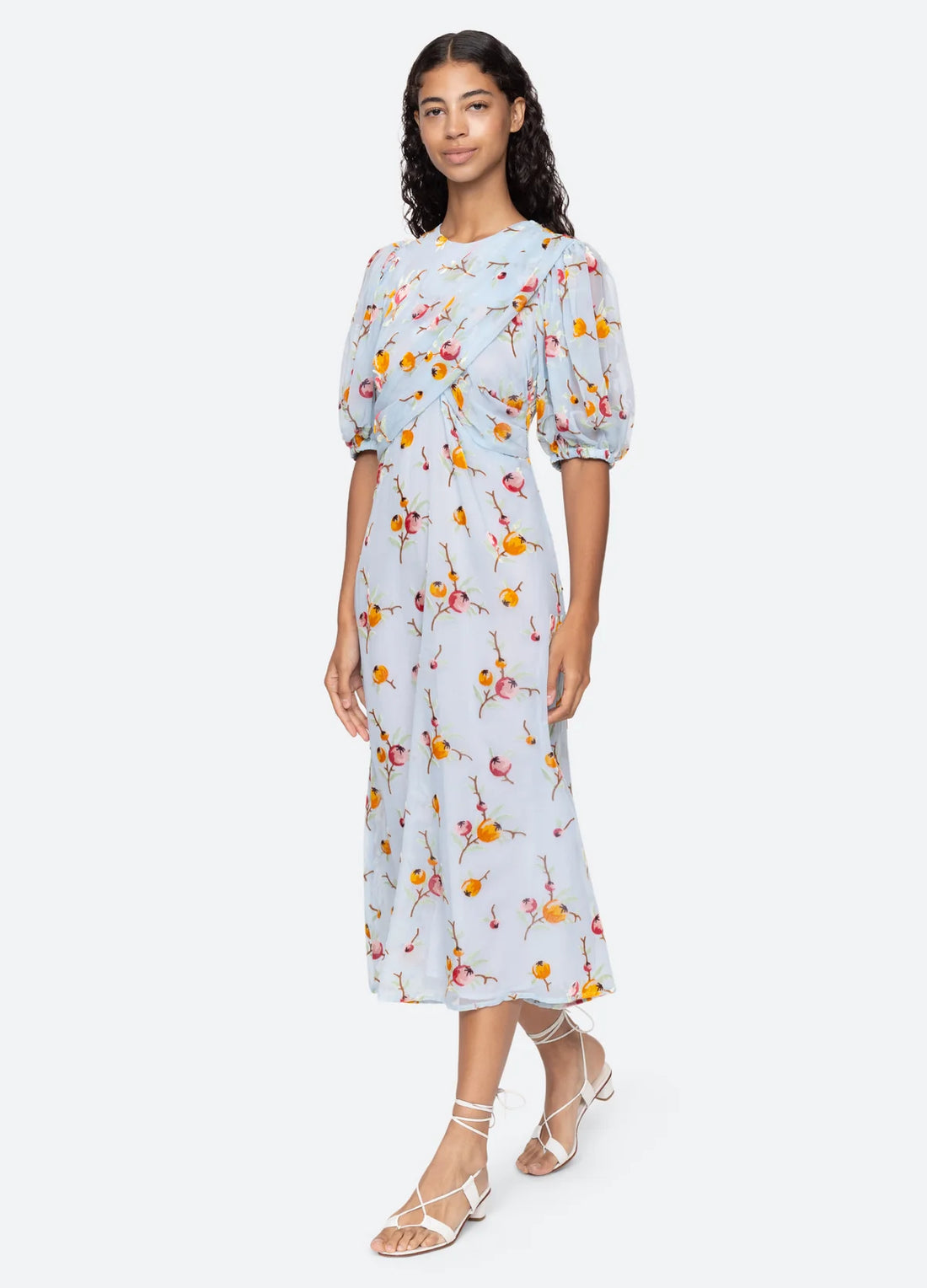 SEA NY Freya Print Puff Sleeve Dress