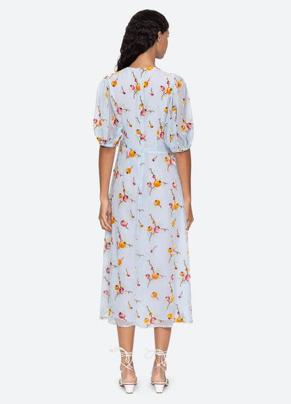 SEA NY Freya Print Puff Sleeve Dress