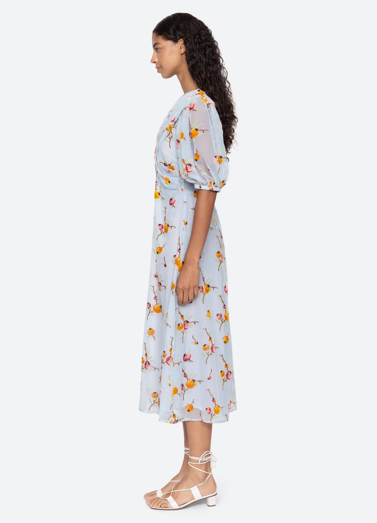 SEA NY Freya Print Puff Sleeve Dress