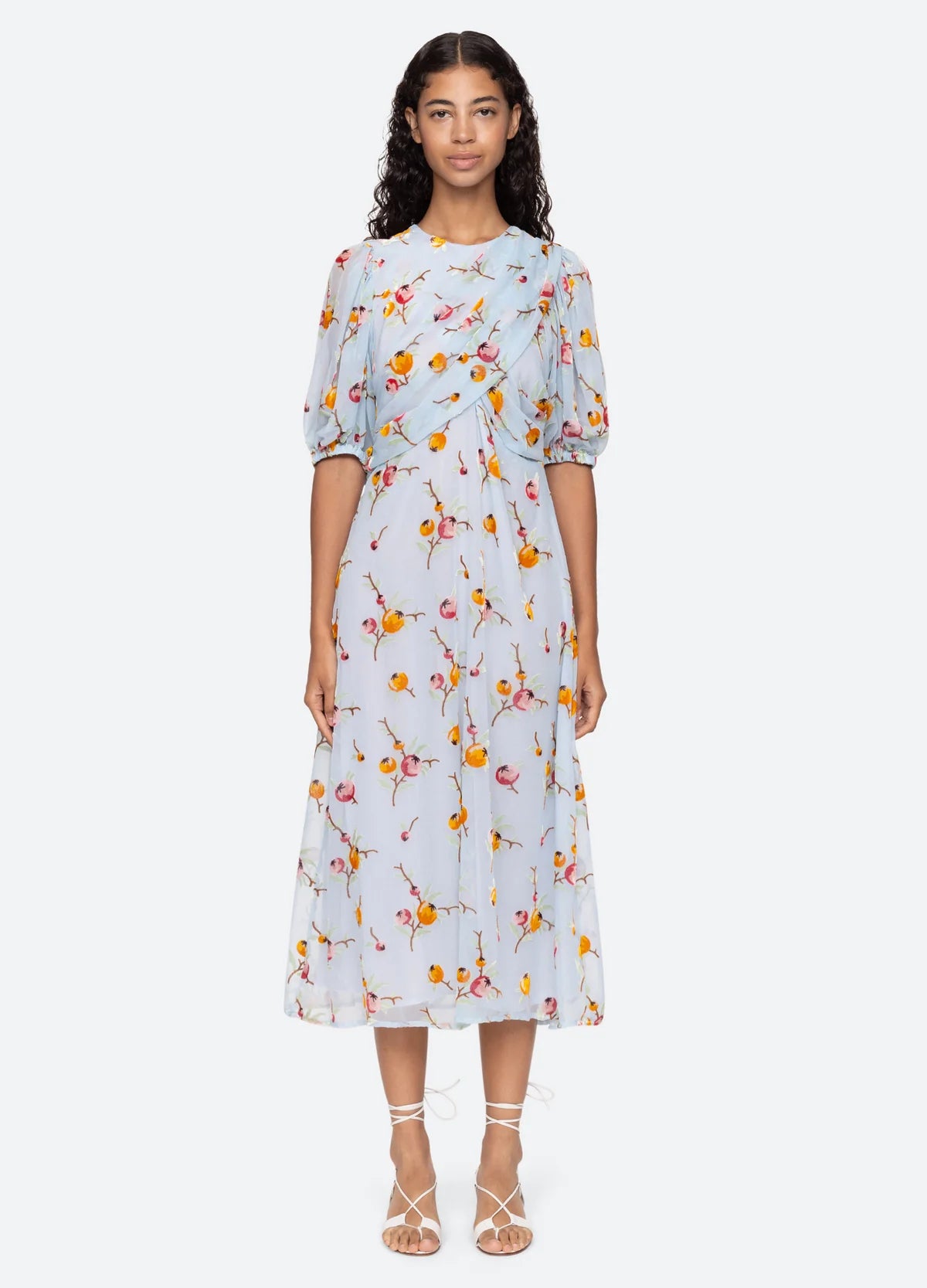 SEA NY Freya Print Puff Sleeve Dress