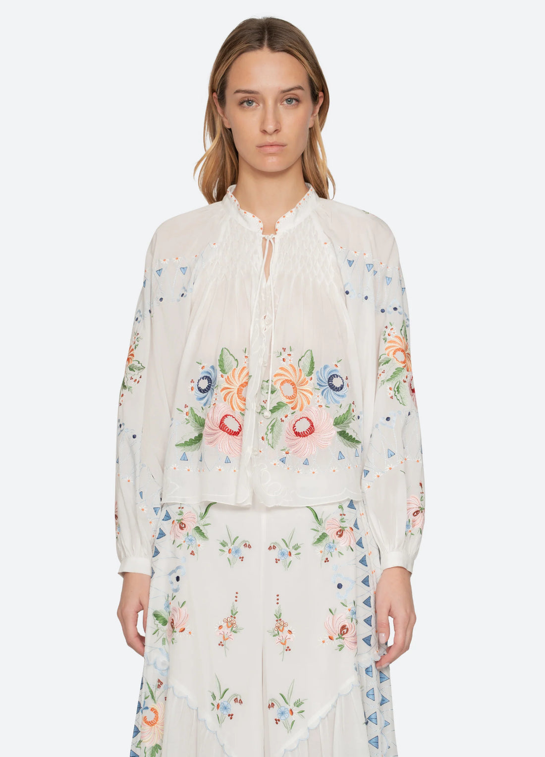 SEA NY Serafina Embroidery Blouse