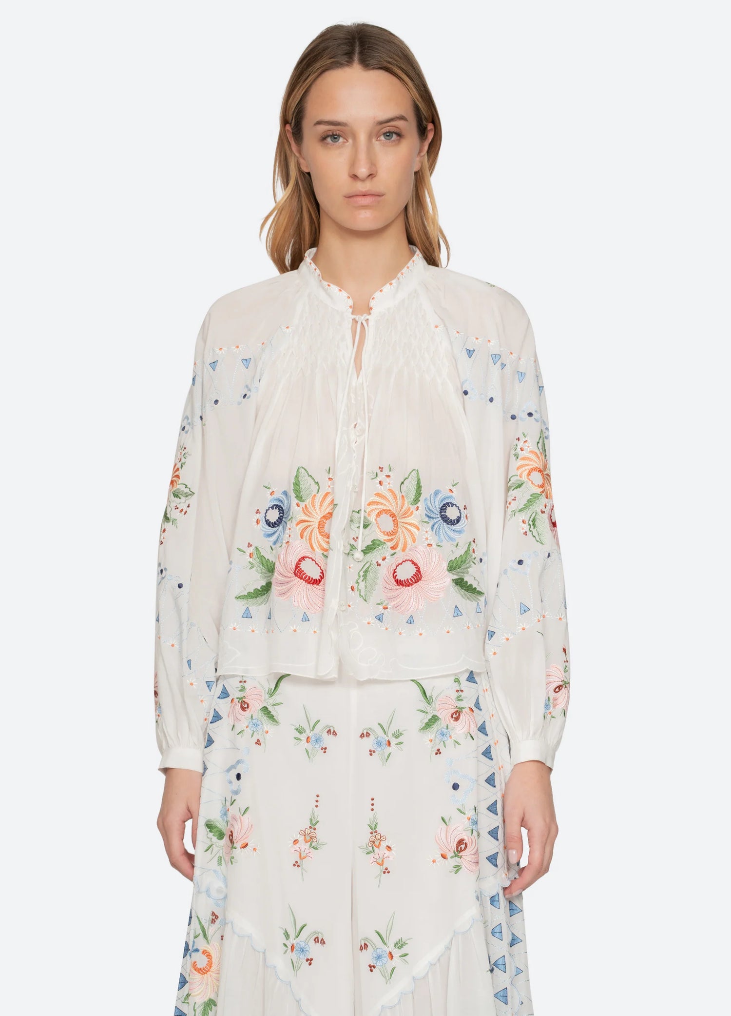 SEA NY Serafina Embroidery Blouse
