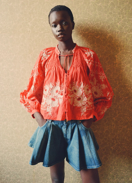 SEA NY Stasia Denim Shorts