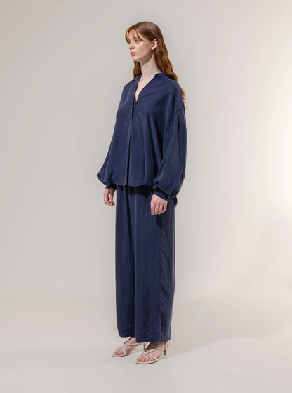 Emin + Paul Curved Hem Blouse