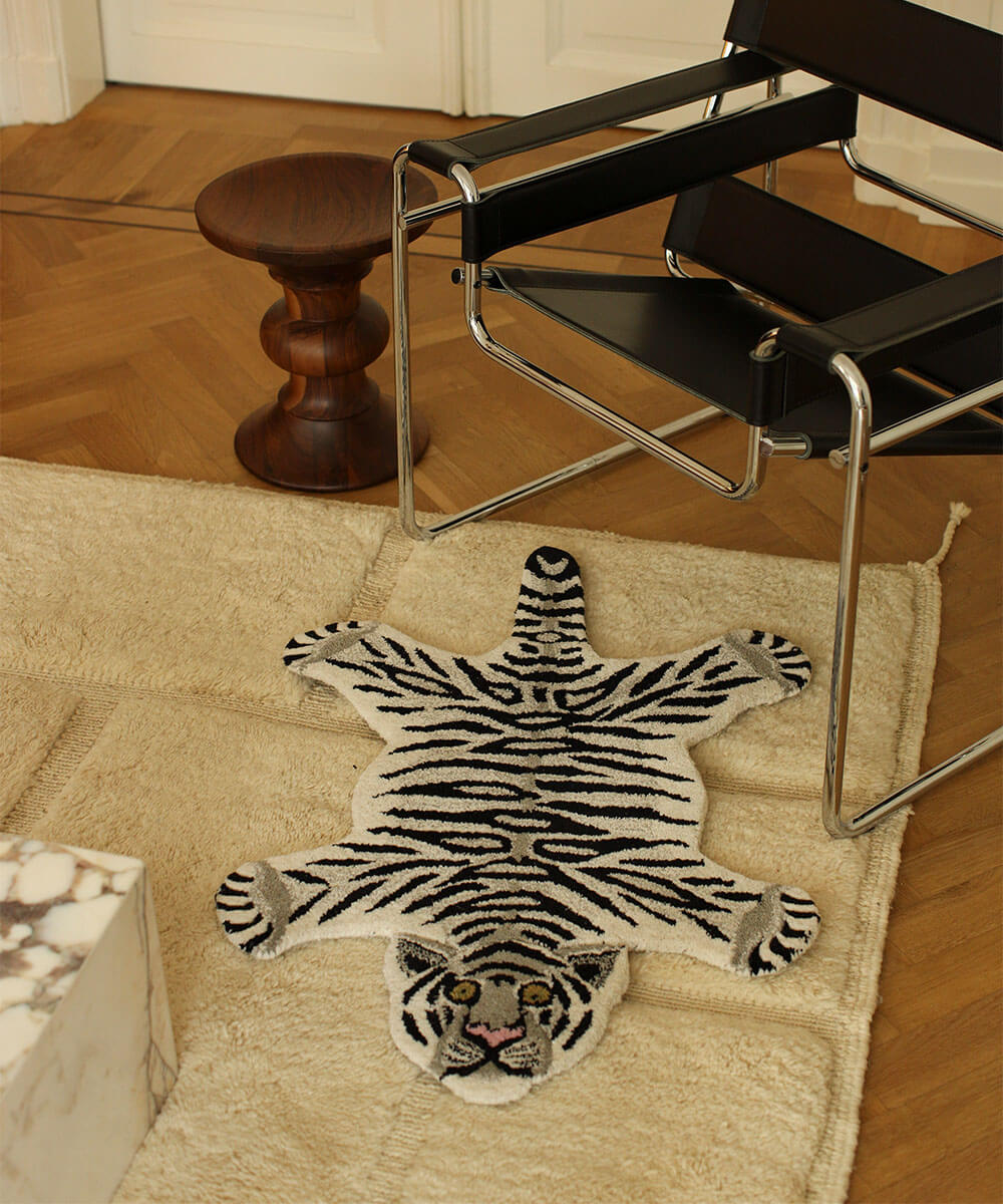 Doing Goods Snowy Tiger Rug Small