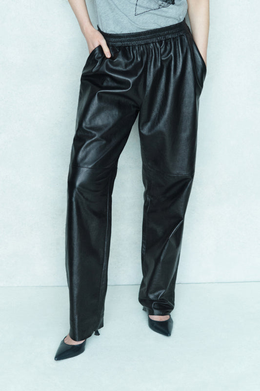 Circus Hotel Leather Trousers H5WV36