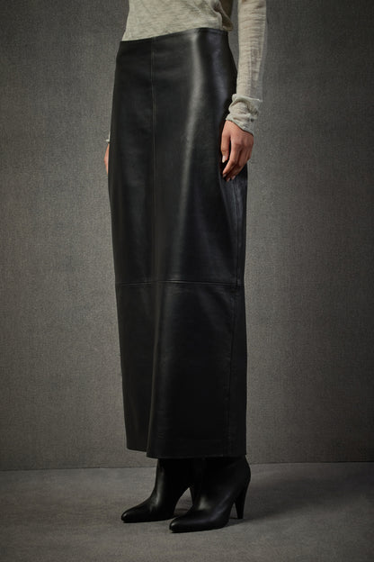 Liviana Conti Leather Skirt L5WX52