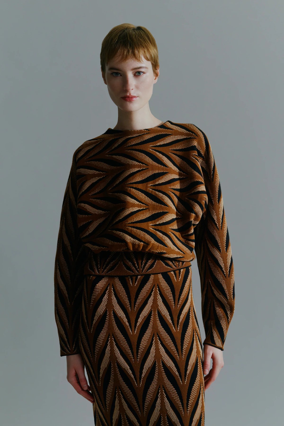 Circus Hotel Boxy Jacquard Sweater
