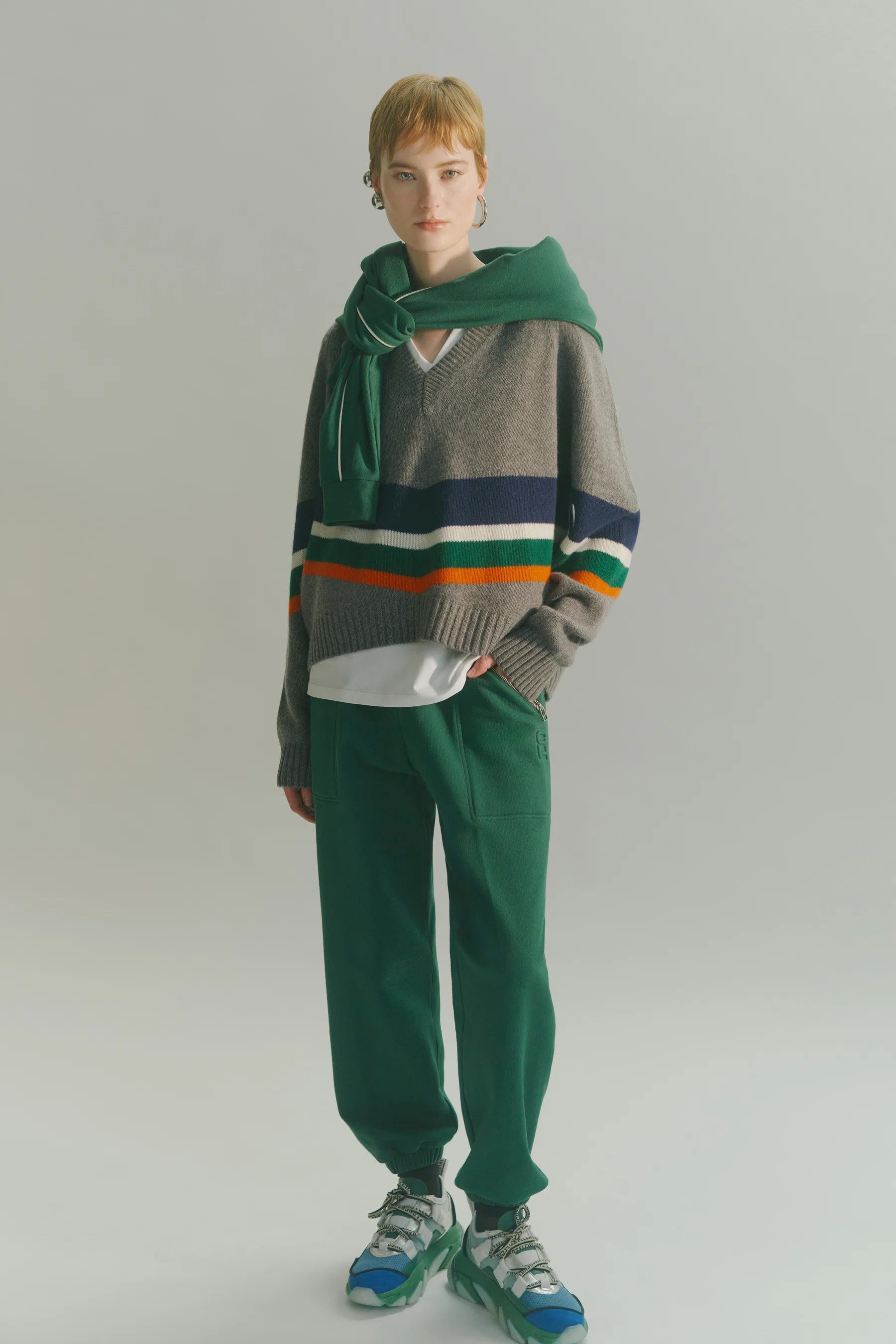 Circus Hotel Striped Knit Sweater