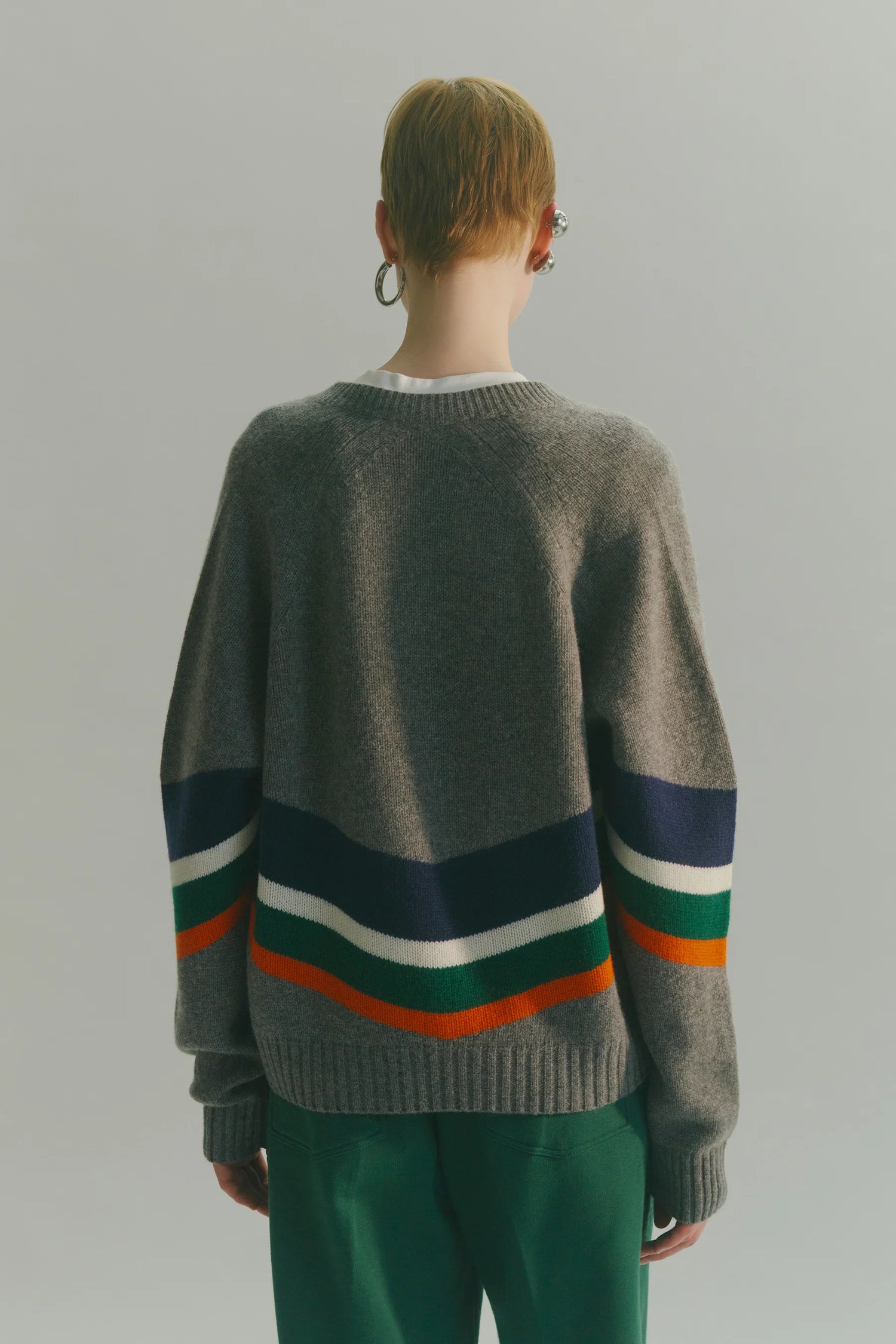 Circus Hotel Striped Knit Sweater