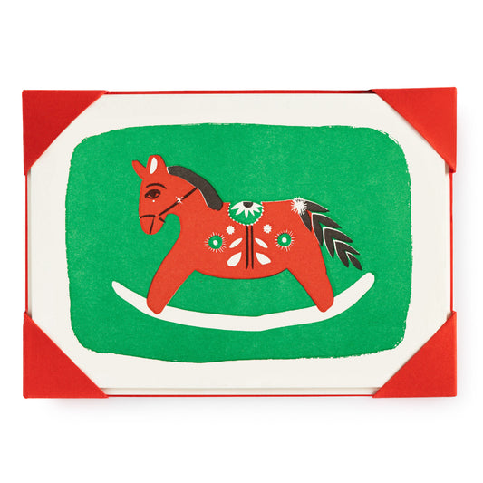 Archivist XPP115 Ariana Festive Rocking Horse Cards Pack of 5