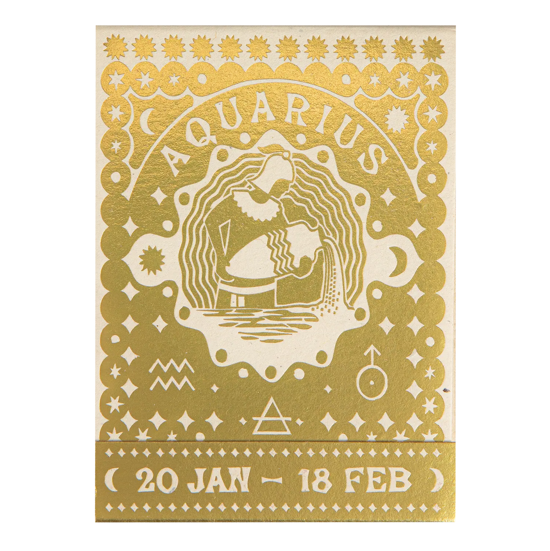 Archivist Aquarius Zodiac Matchbook