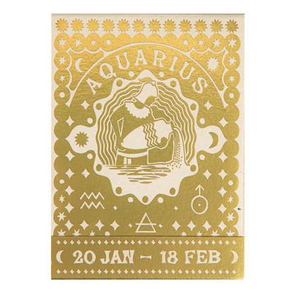 Archivist Aquarius Zodiac Matchbook