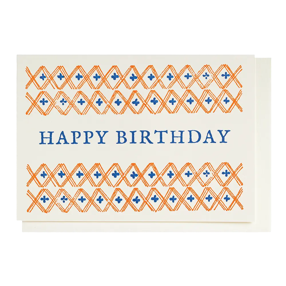 Archivist Happy Birthday Pattern Card