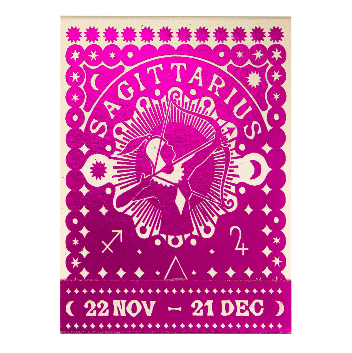 Archivist Sagittarius Zodiac Matchbook