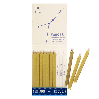 Archivist Cancer Zodiac Matchbook