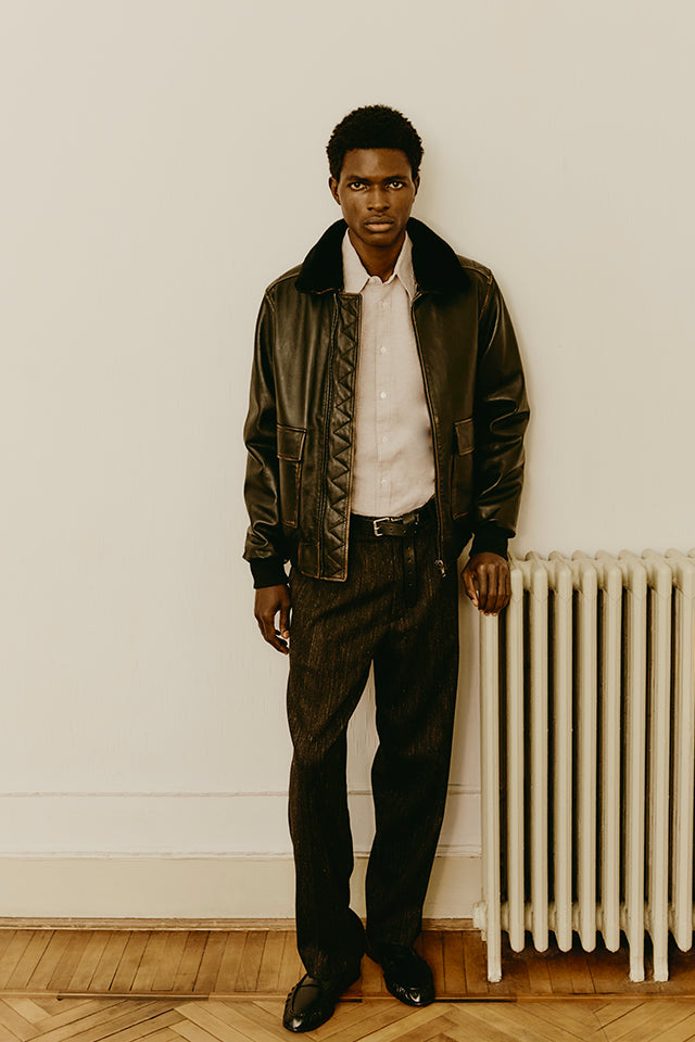 AMARÀNTO Aviater Leather Jacket
