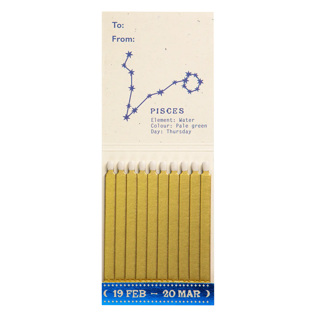 Archivist Pisces Zodiac Matchbook