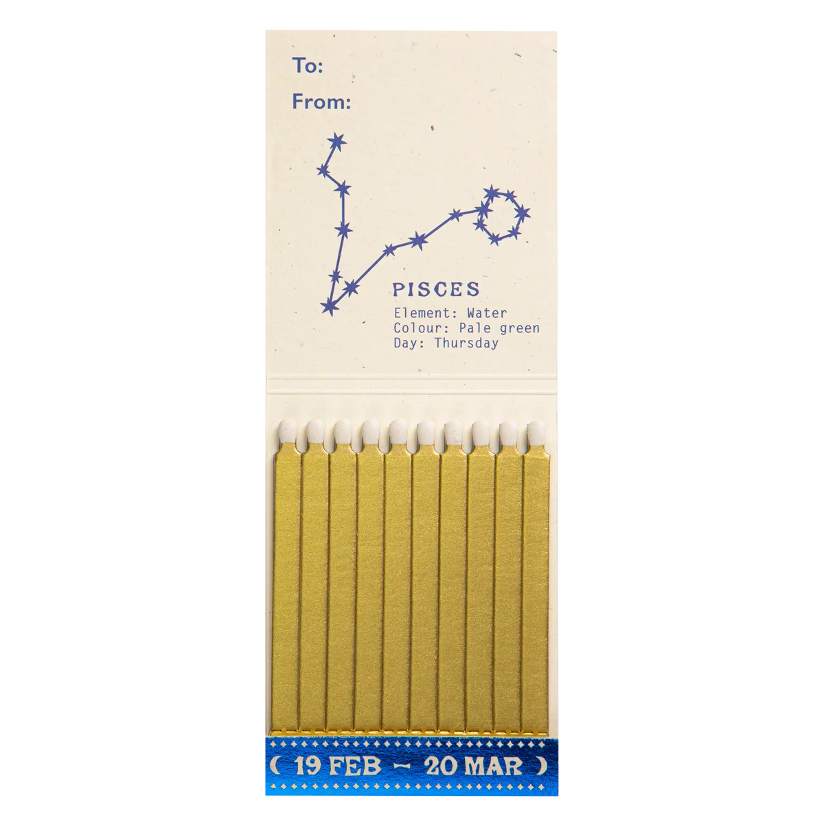 Archivist Pisces Zodiac Matchbook