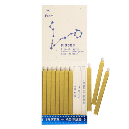 Archivist Pisces Zodiac Matchbook