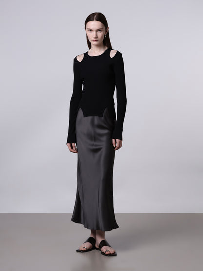 Roberto Collina Silk Long Skirt