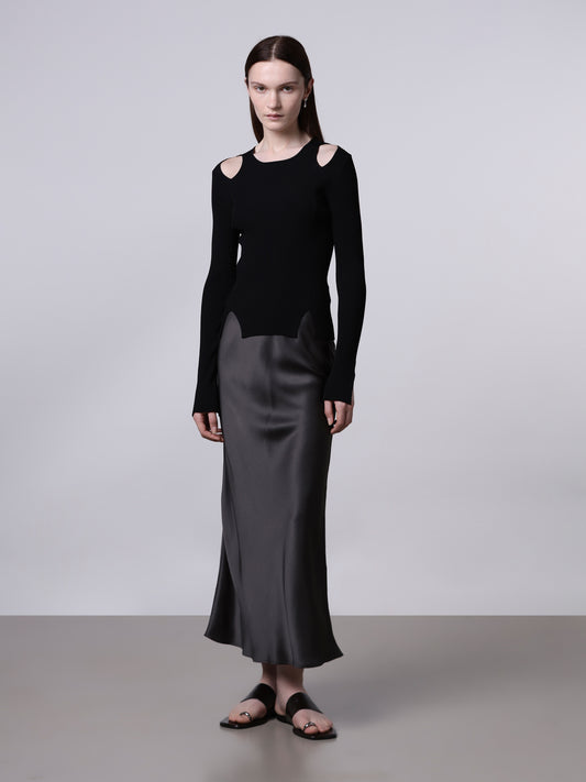 Roberto Collina Silk Long Skirt