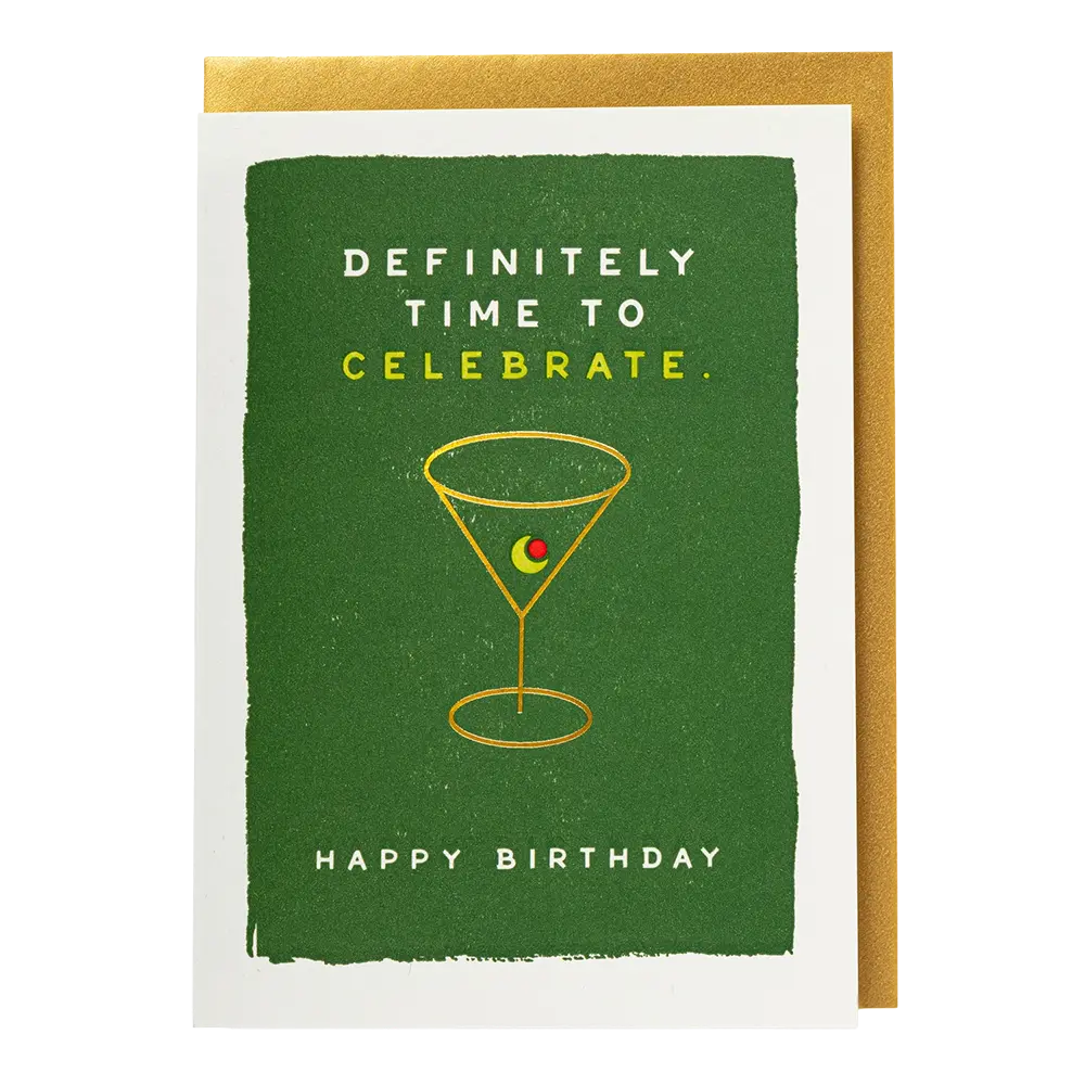 Archivist Martini Birthday Card