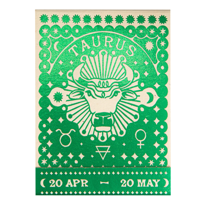Archivist Taurus Zodiac Matchbook