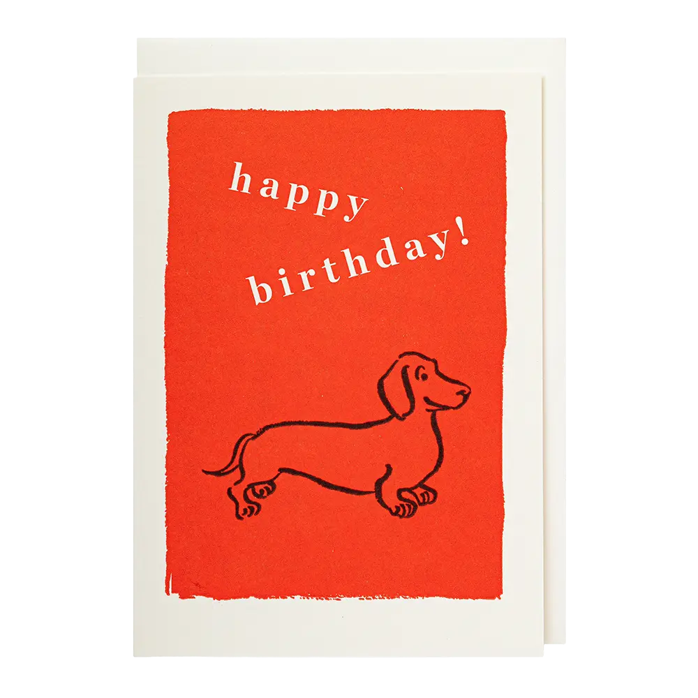 Archivist Birthday Sausage Dog Card