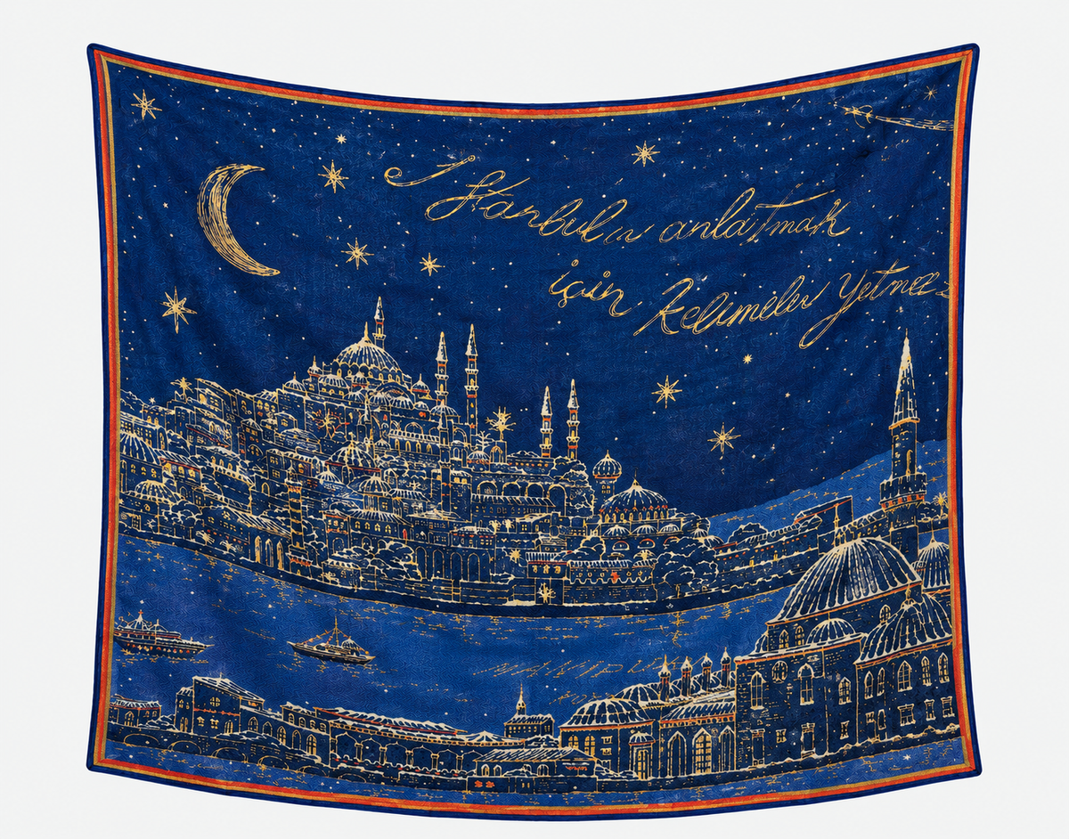 Manipuri Stole Golden Night Shawl 120x120 navy