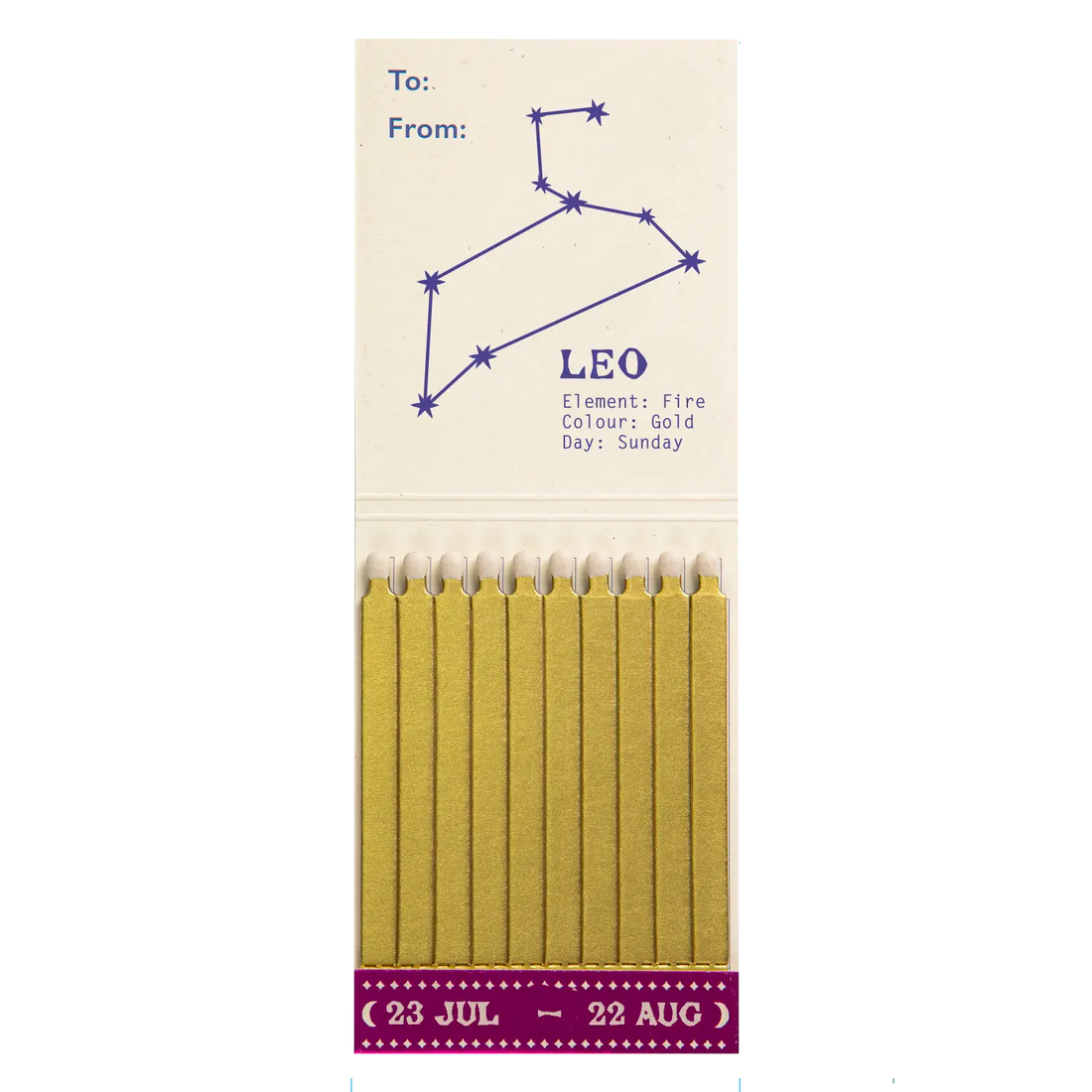 Archivist Leo Zodiac Matchbook