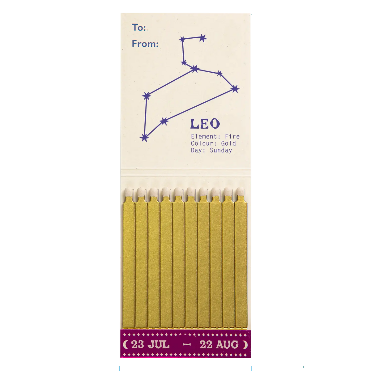 Archivist Leo Zodiac Matchbook