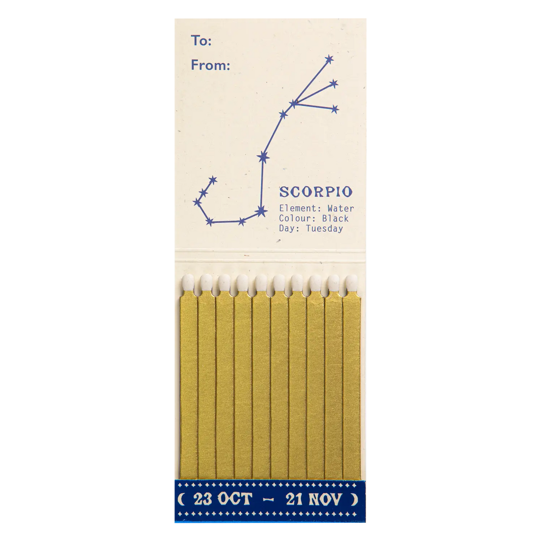 Archivist Scorpio Zodiac Matchbook