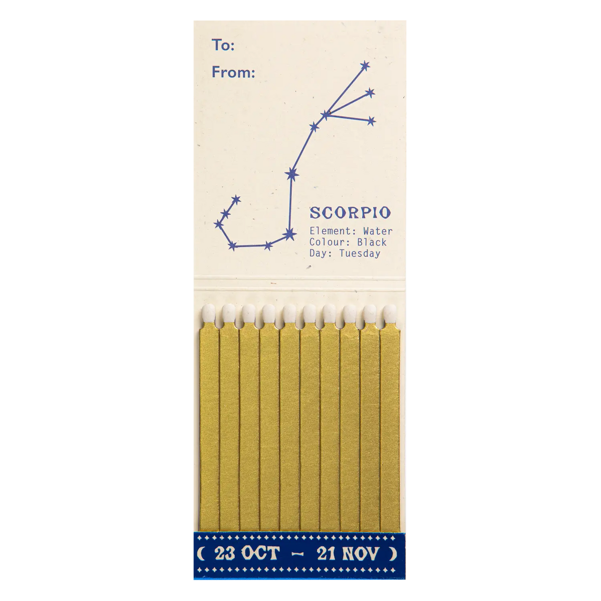 Archivist Scorpio Zodiac Matchbook