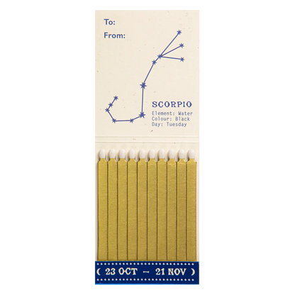 Archivist Scorpio Zodiac Matchbook