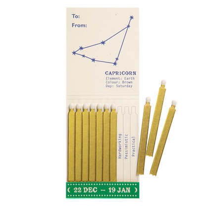 Archivist Capricorn Zodiac Matchbook