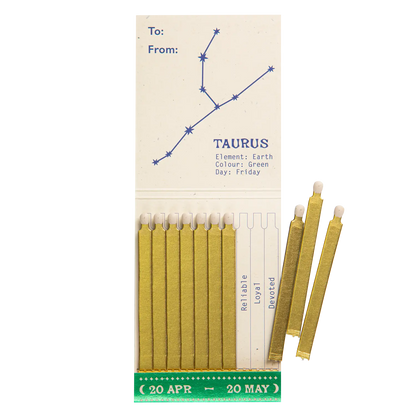 Archivist Taurus Zodiac Matchbook